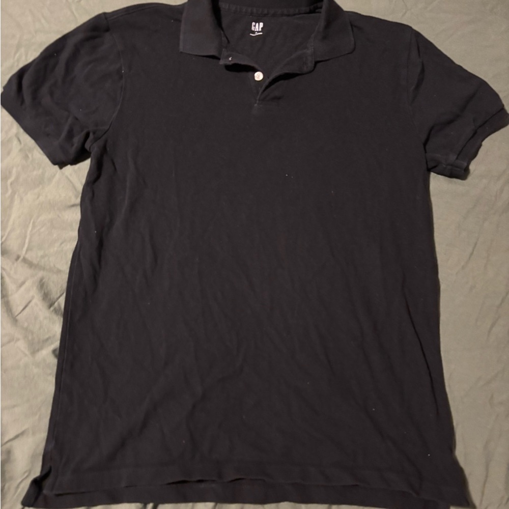 GAP Black Polo Shirt Short Sleeve Cotton